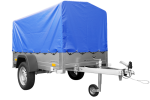 Remorque basculante 200x125 avec bâche haute jusqu'à 750 kg