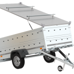Remorque basculante 264x125 avec couvercle aluminium 750 kg