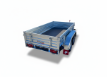 Remorque avec ridelles tandem 251x125 2600 kg – Image 2