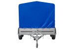 Remorque double essieu 264x150 avec bâche H1100 jusqu'à 750 kg – Image 3