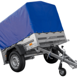 Remorque basculante 150x106 avec bâche haute jusqu'à 750 kg