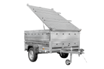 Remorque basculante 200x125 avec couvercle aluminium 750 kg