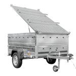 Remorque basculante 200x125 avec couvercle aluminium 750 kg