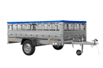 Remorque basculante 264x150 avec grilles et bâche 750 kg