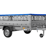 Remorque basculante 264x150 avec grilles et bâche 750 kg