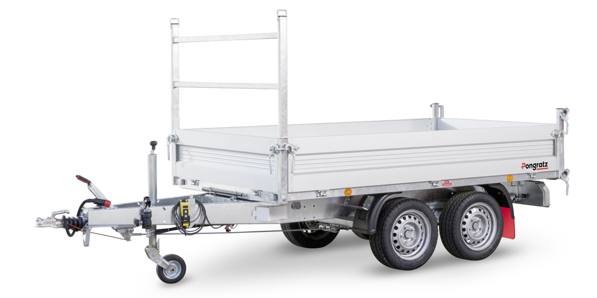 162.jpg Remorque benne arrière Pongratz RK ALU tandem 260x150 2500 kg – Image 1