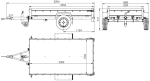 Remorque basculante 230x125 avec bâche 750 kg – Image 3