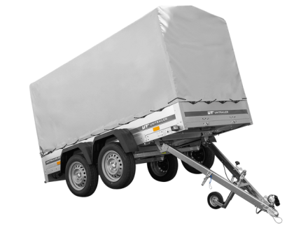 Remorque double essieu basculante 264x150 avec bâche H1100