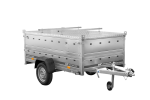 Remorque basculante 230x125 avec couvercle aluminium 750 kg