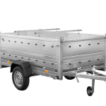 Remorque basculante 230x125 avec couvercle aluminium 750 kg