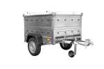 Remorque basculante 150x106 avec couvercle aluminium 750 kg