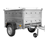 Remorque basculante 150x106 avec couvercle aluminium 750 kg