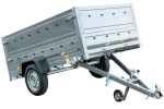 Remorque basculante 230x125 avec ridelles hautes 750 kg