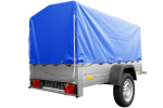 Remorque basculante 200x125 avec bâche haute jusqu'à 750 kg – Image 2