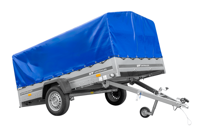 30-1.png Remorque basculante 264x150 avec bâche H800 jusqu'à 750 kg – Image 1