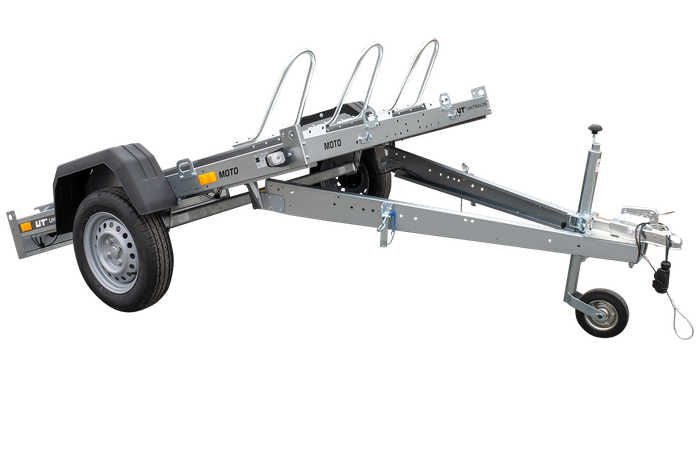 Kippbarer Motorradanhänger Unitrailer MOTO 3 — 3 Motorräder, 750 kg