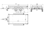 Remorque basculante double essieu 264x125 avec bâche 750 kg – Image 5