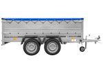 Remorque basculante double essieu 264x125 avec bâche 750 kg – Image 3