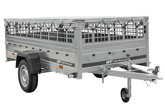 4-8.png Remorque basculante UNITRAILER 264x125 avec grilles 750 kg – Image 1