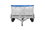 Remorque basculante double essieu 264x125 avec bâche 750 kg – Image 4