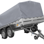 Remorque double essieu basculante 264x150 avec bâche H800