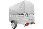 Remorque basculante 200x125 avec bâche haute H1500 750 kg – Image 2