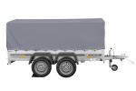 Remorque double essieu basculante 264x150 avec bâche H800 – Image 4