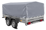 Remorque double essieu basculante 264x150 avec bâche H800 – Image 3