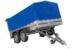 Remorque double essieu 264x150 avec bâche H800 jusqu'à 750 kg