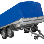 Remorque double essieu 264x150 avec bâche H800 jusqu'à 750 kg