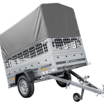Remorque basculante 200x106 avec bâche haute e griglia 750 kg
