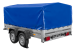 Remorque double essieu 264x150 avec bâche H800 jusqu'à 750 kg – Image 4