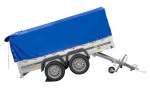 Remorque double essieu 264x150 avec bâche H800 jusqu'à 750 kg – Image 2