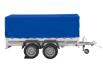 Remorque double essieu 264x150 avec bâche H800 jusqu'à 750 kg – Image 3