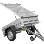 Remorque basculante 150x106 avec couvercle aluminium 750 kg