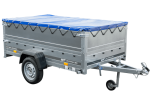 Remorque basculante 230x125 avec double ridelles 750 kg