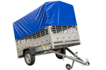 Remorque basculante 230x125 avec bâche haute e griglia 750 kg