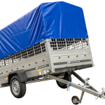 Remorque basculante 230x125 avec bâche haute e griglia 750 kg