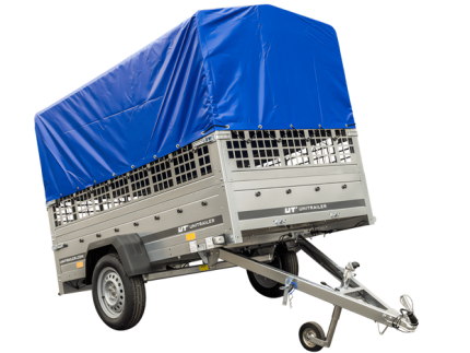 Remorque basculante 230x125 avec bâche haute e griglia 750 kg