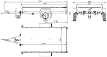 Remorque basculante 230x125 avec bâche plate 750 kg – Image 4