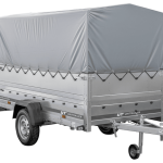 Remorque basculante 264x125 avec ridelles renforcées 750 kg