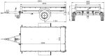 Remorque basculante 230x125 avec bâche haute 750 kg – Image 3