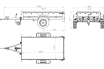 Remorque basculante 200x106 avec bâche haute H800 750 kg – Image 4