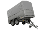 Remorque double essieu 264x125 avec bâche H800 750 kg