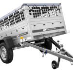 Remorque basculante 200x125 avec bâche haute e griglia 750 kg