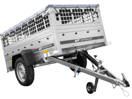 Remorque basculante 200x125 avec bâche haute e griglia 750 kg