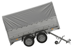 Remorque double essieu 264x125 avec bâche H800 750 kg – Image 4