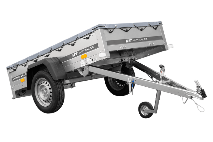 75-1.png Remorque basculante 200x125 avec bâche grigio 750 kg – Image 1