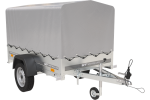 Remorque basculante 200x125 avec bâche haute jusqu'à 750 kg