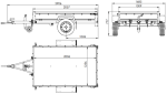 Remorque basculante 200x125 avec bâche haute jusqu'à 750 kg – Image 5